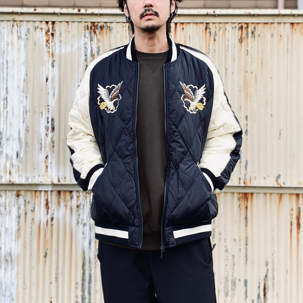 REVERSIBLE 「SKAJAN」 DOWN JACKET #BK×OFF / BK×D.PURPLE [TAION-JK04JS-N1]