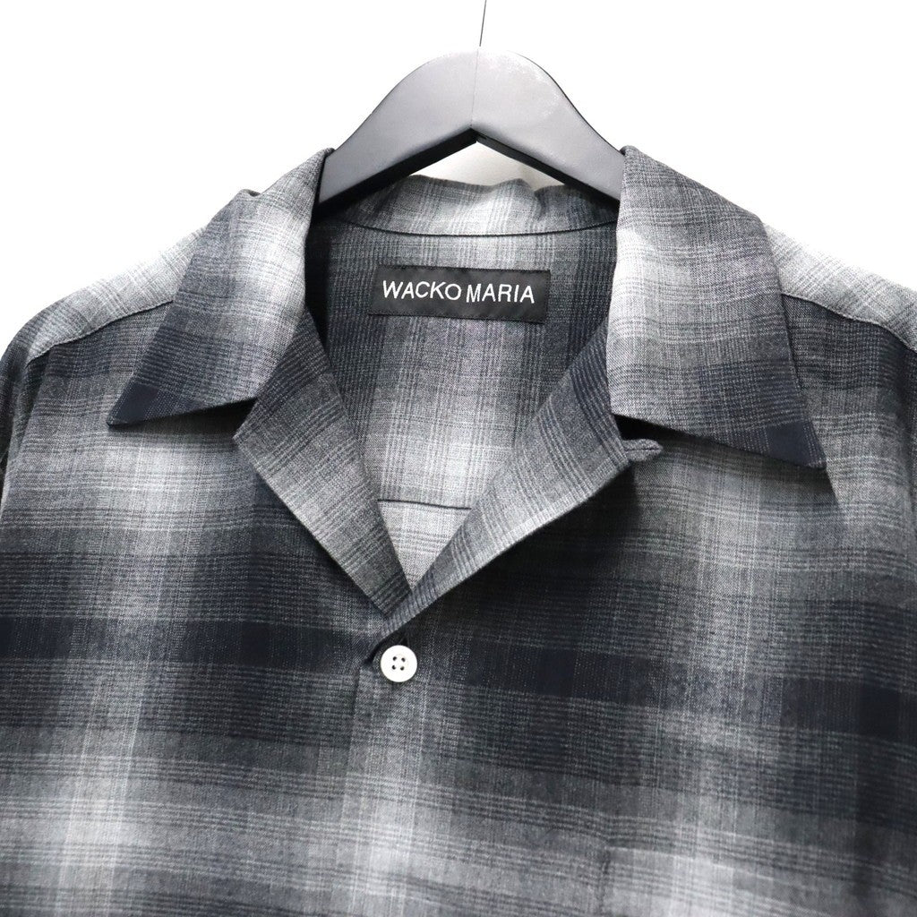 OMBRE CHECK OPEN COLLAR SHIRT L/S ( TYPE-1 ) #GRAY [26FWE-WMS-OC01]