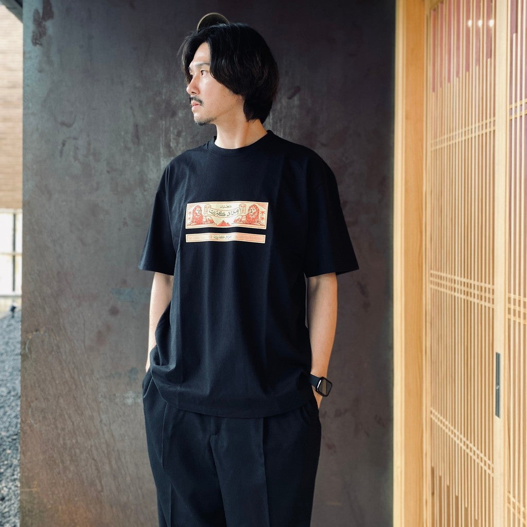 THE PHOENICIAN SCHEME | WASHED HEAVY WEIGHT CREW NECK T-SHIRT ( TYPE-2 ) #BLACK [TPS-WM-WT02]