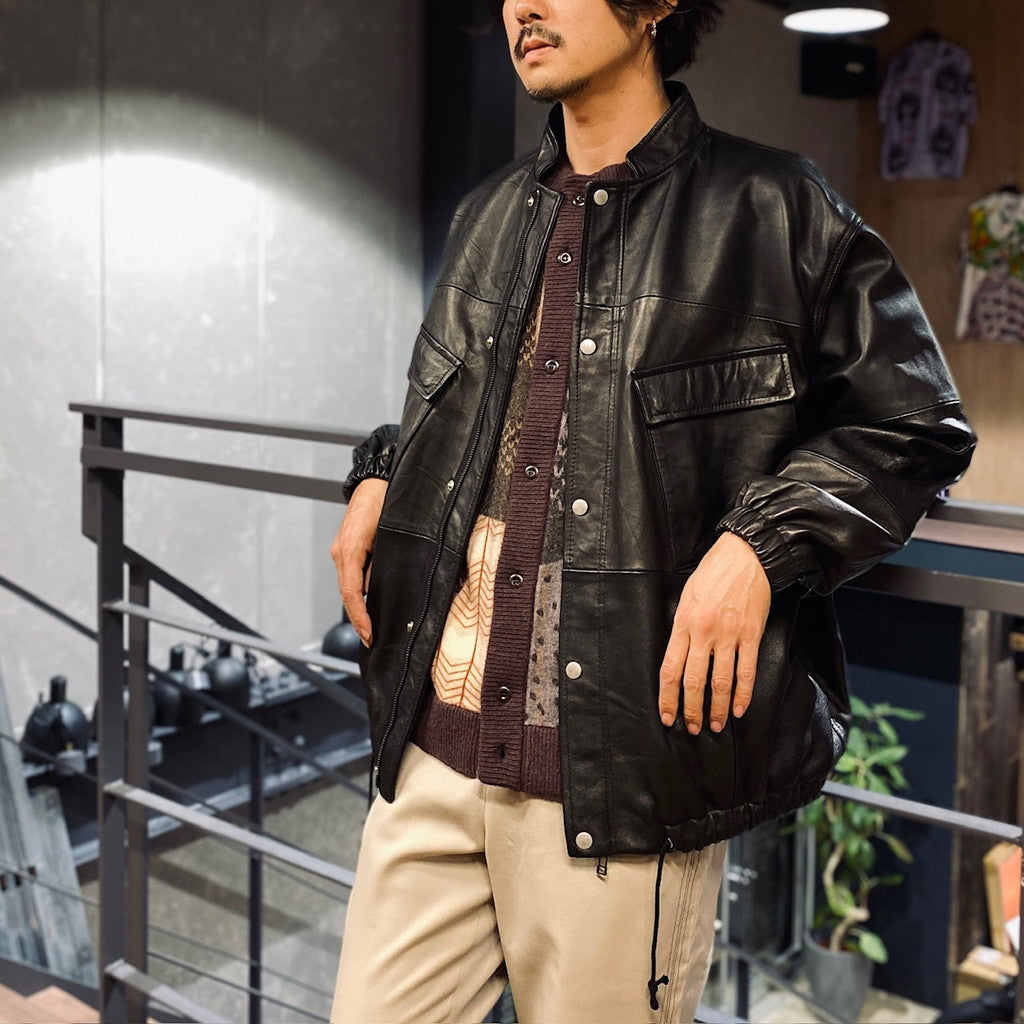 瘋狂圖案針織開襟衫#棕色 [SC2320-KN09]