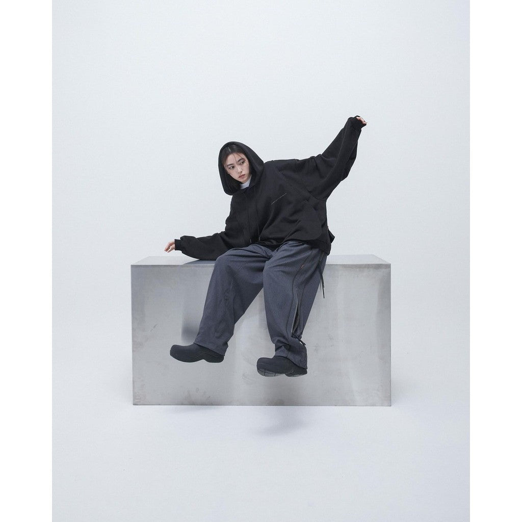 G7-H3 "Mantle" Double-Layer Hoodie #BLACK [GOOPI-23AW-JAN-03]