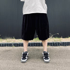 VELOUR BIG SHORTS #Black [SS26-B07]