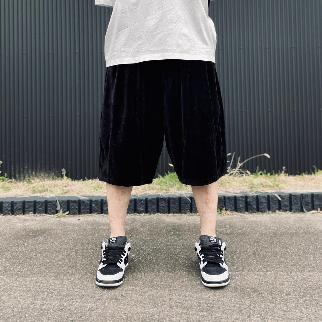 VELOUR BIG SHORTS #Black [SS26-B07]