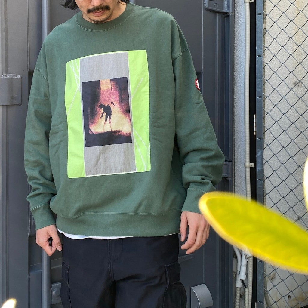 WASHED VS 8b CREW NECK #GREEN [CES25CS09]