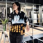 GHOST IN THE SHELL 2 INNOCENCE | Ghost in the Shell | S/S HAWAIIAN SHIRT -TYPE 2- #BLACK [INNOCENCE-WM-HI02]