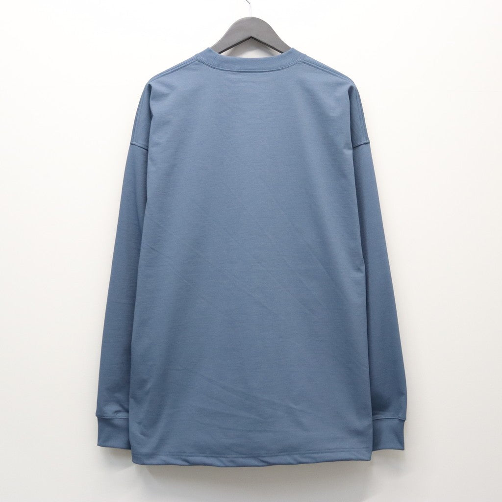 TECH DRAWSTRING L/S TEE #SMOKE BLUE [BE-34026]