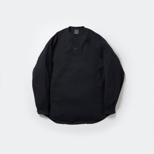 ht_TECH THERMAL HENLEY L/S #BLACK [BE-38024]