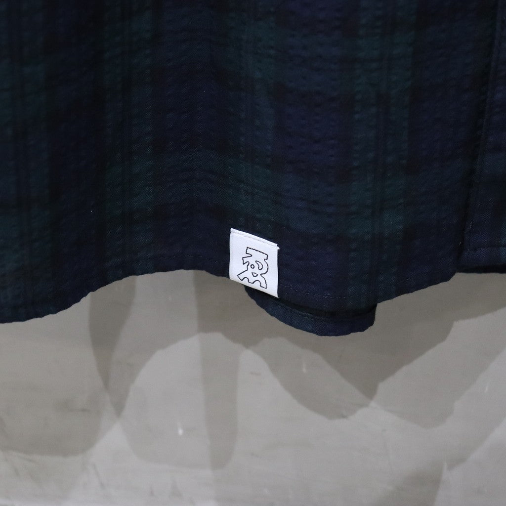 泡泡紗格子長袖襯衫#GREEN [24SS-S01]