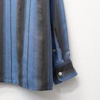 OMBRE STRIPED OPEN COLLAR SHIRT L/S #BLUE [26SS-WMS-OC13]