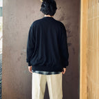 COTTON KNIT CREW NECK SWEATER ( TYPE-1 ) #BLACK [26FWE-WMK-KN01]