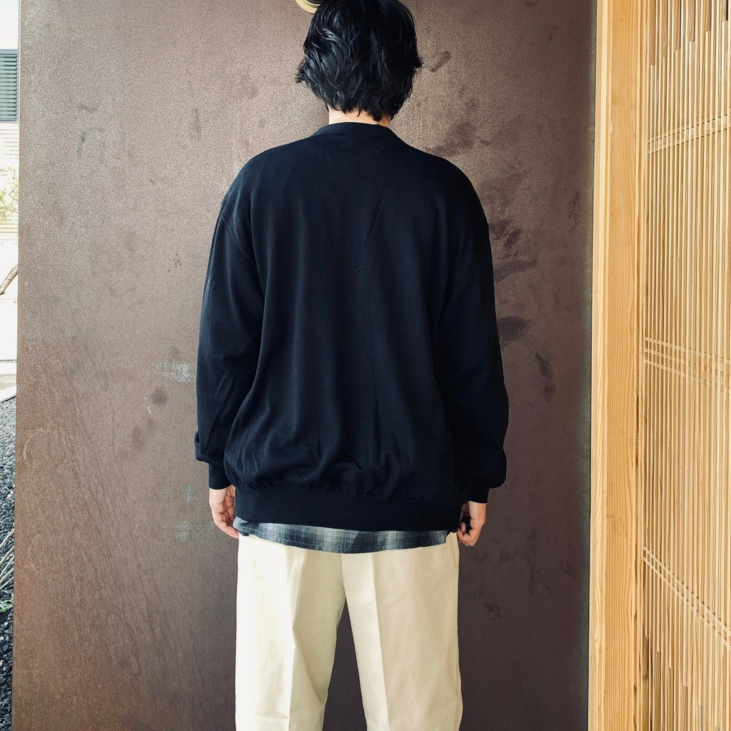 COTTON KNIT CREW NECK SWEATER ( TYPE-1 ) #BLACK [26FWE-WMK-KN01]