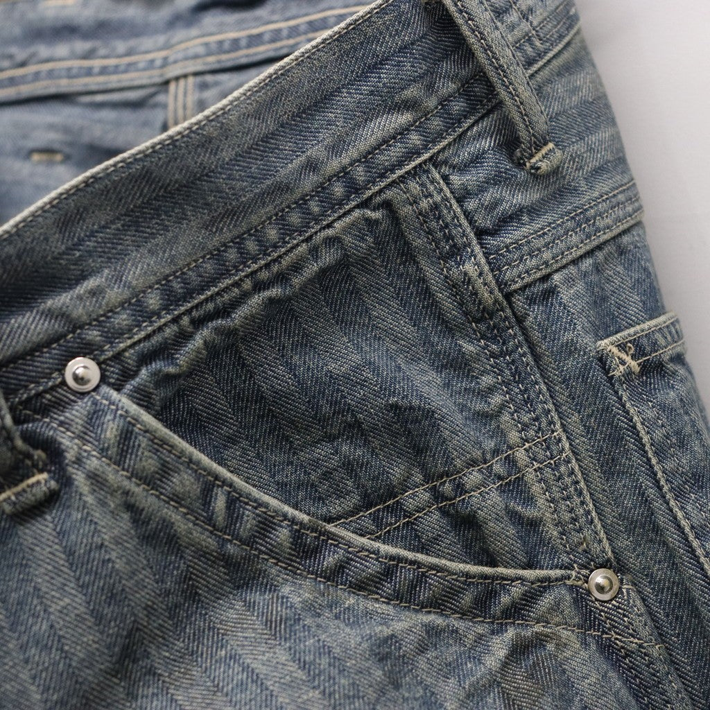 FER GRITGEAR PANTS AGED #INDIGO HERRINGBONE [BW261-FGGP]