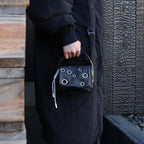 TECH LEATHER EYELET MINI POACH #BLACK [FEL34261B0006]