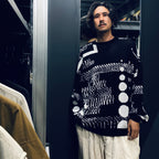 COVID-19 KNIT SWEATER #BLACK [FW23-KN02]