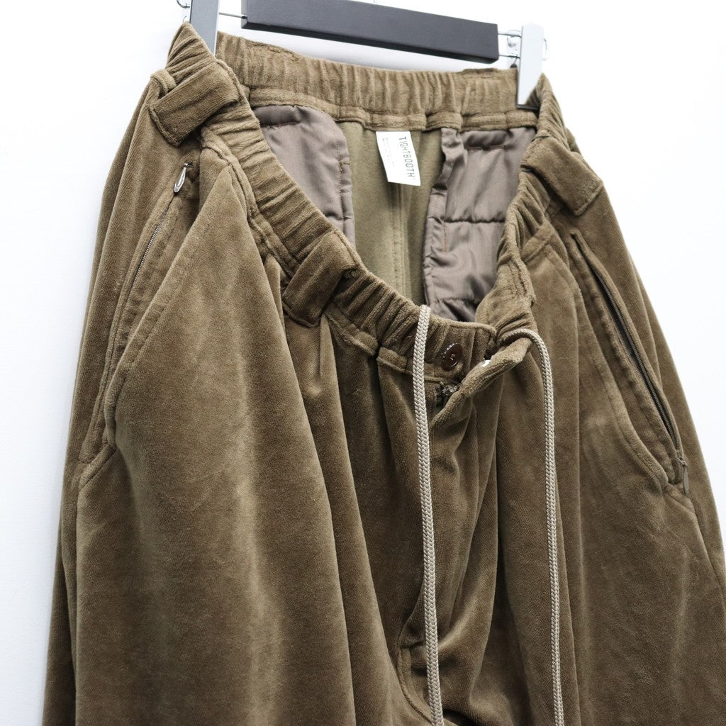VELOUR BALLOON PANTS #Olive [SS26-B06]