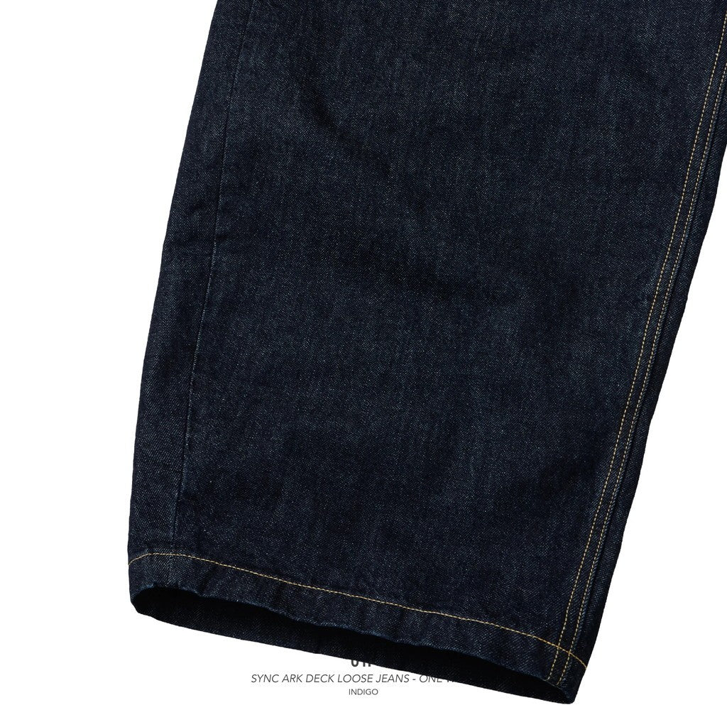 SYNDRO | 01P-SYNC ARK DECK LOOSE JEANS - ONE WASH #Indigo [GOOPI-26SS-JUL-01]
