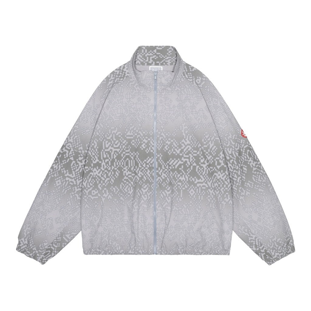 PANELED DIGI7 ZIP JACKET #GREY [CES30JK13]