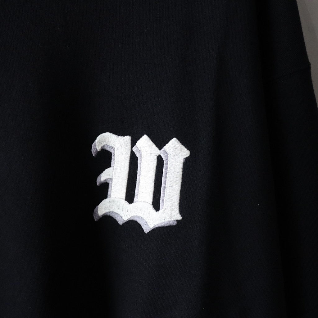 MIDDLE WEIGHT CREW NECK SWEAT SHIRT ( TYPE-2 ) #BLACK [24FW-WMC-SS08]