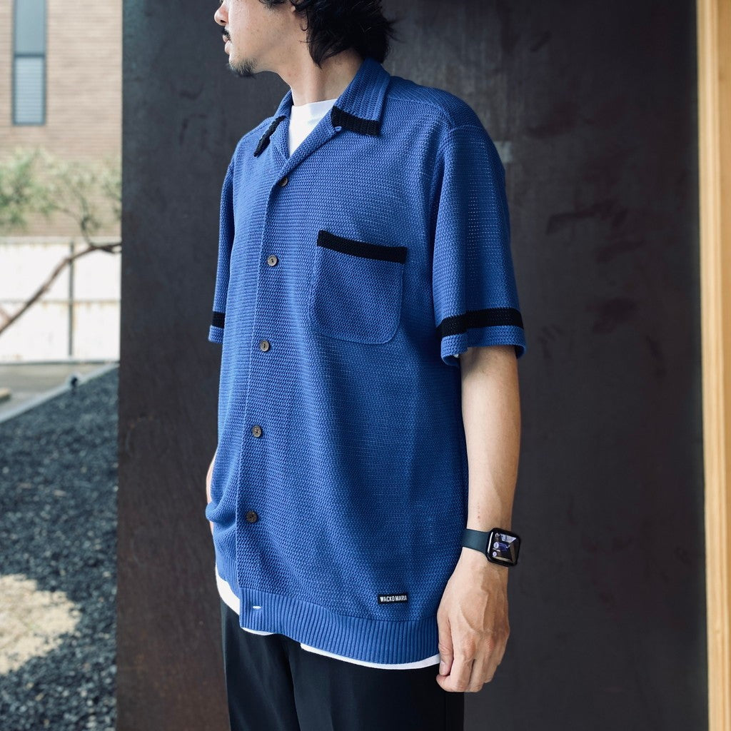 KNIT SHIRT ( TYPE-2 ) #BLUE [26SS-WMK-KN02]