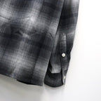OMBRE CHECK OPEN COLLAR SHIRT L/S ( TYPE-1 ) #GRAY [26FWE-WMS-OC01]