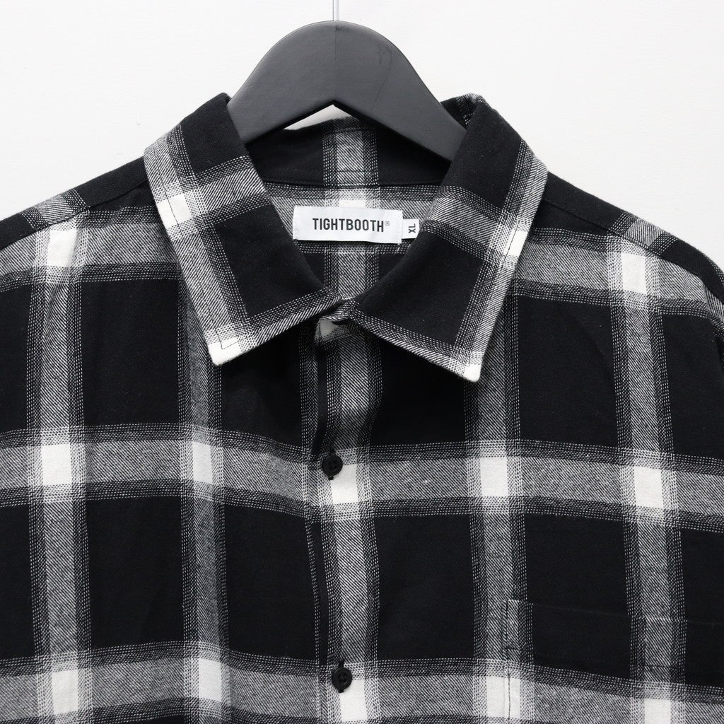 格紋長袖襯衫 #黑色 [FW25-S01]