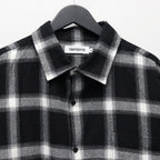 格紋長袖襯衫 #黑色 [FW25-S01]