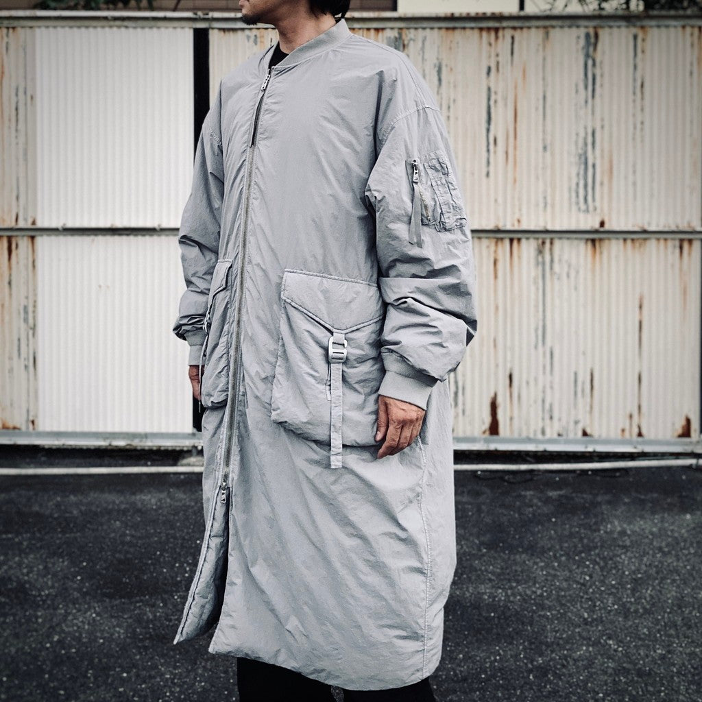 GARMENT DYE DOWN MA-1 LONG COAT 2.0 #GRAY [FST09262U0002]