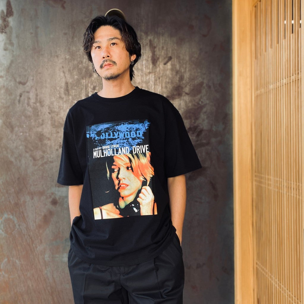 MULHOLLAND DRIVE | WASHED HEAVY WEIGHT CREW NECK T-SHIRT ( TYPE-2 ) #BLACK [MD-WM-WT02]