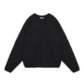 COTTON TRACK CREW NECK #BLACK [CES27CS03]