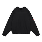 COTTON TRACK CREW NECK #BLACK [CES27CS03]