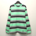 STRIPED CREW NECK LONG SLEEVE T-SHIRT ( TYPE-3 ) #GREEN [26SSE-WMT-LT03]