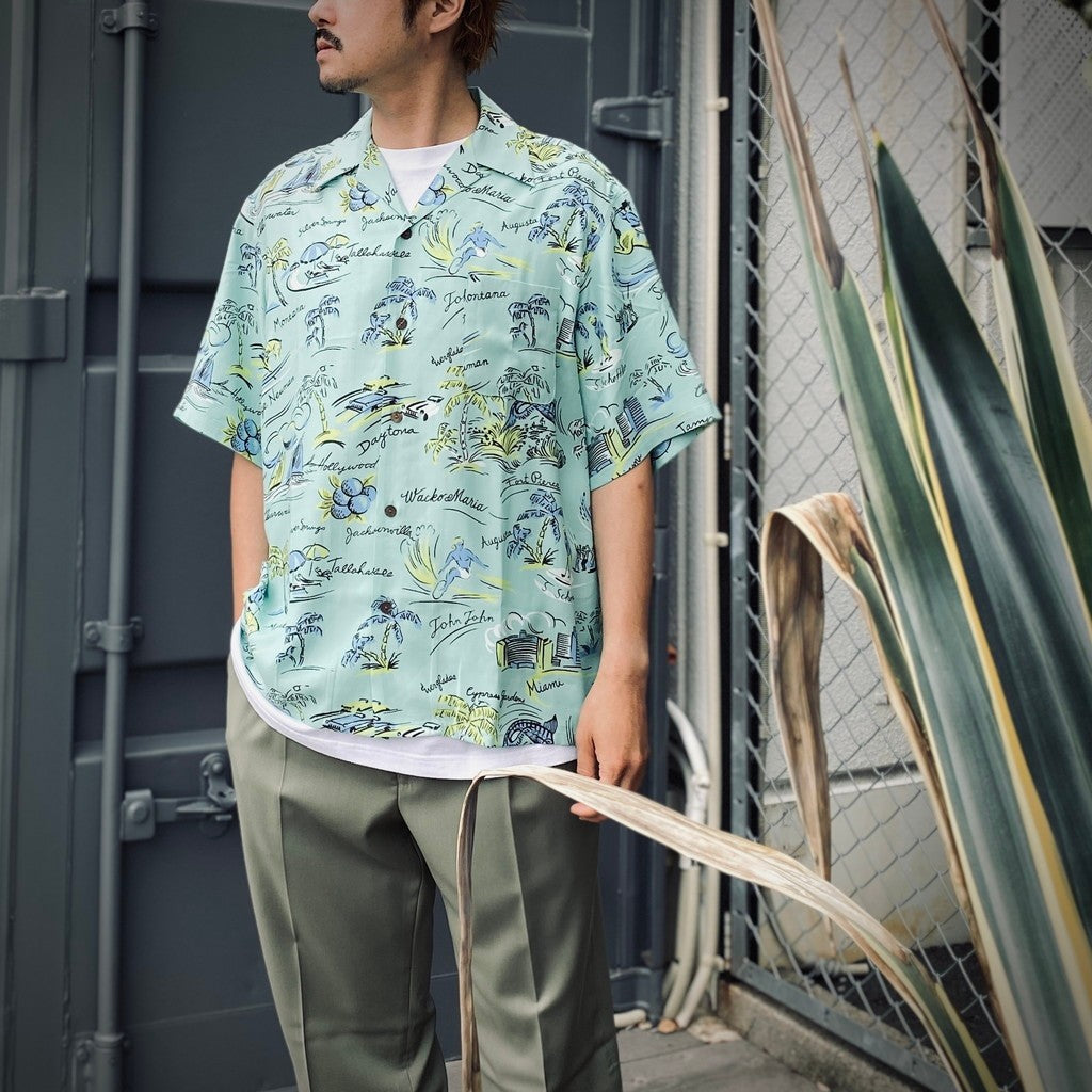 HAWAIIAN SHIRT S/S ( TYPE-2 ) #MINT [25SS-WMS-HI02]