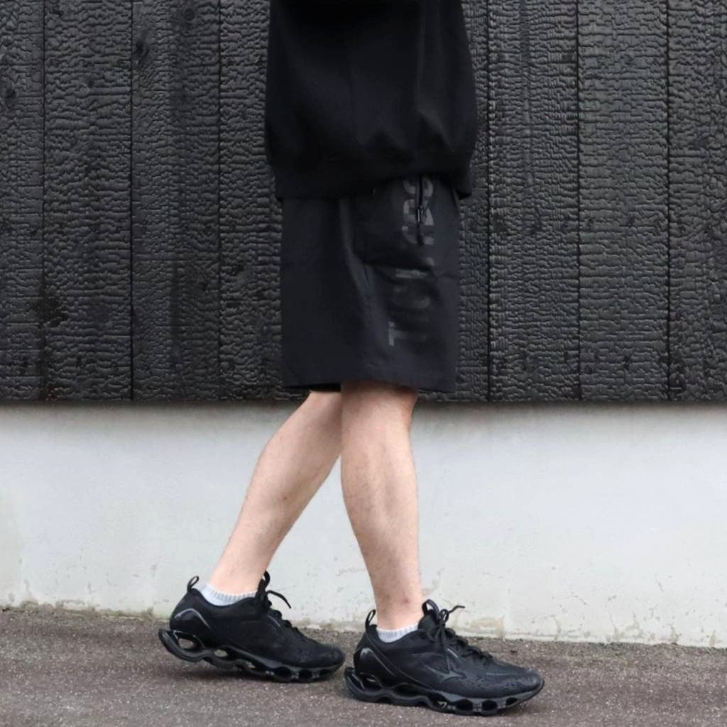 LABEL LOGO BOARD SHORTS #Black [SU25-B07]