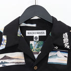 葛飾北斎 | S/S HAWAIIAN SHIRT #BLACK [HOKUSAI-WM-HI01]