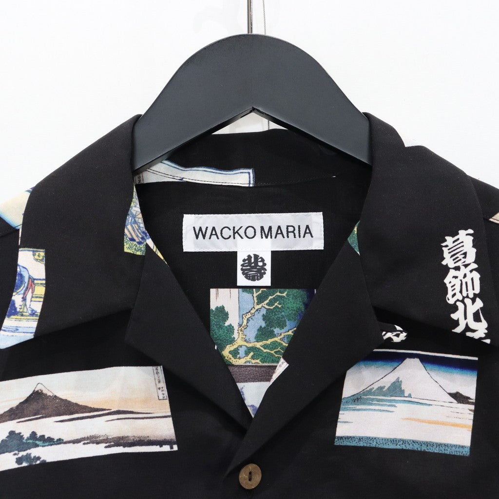 葛飾北斎 | S/S HAWAIIAN SHIRT #BLACK [HOKUSAI-WM-HI01]