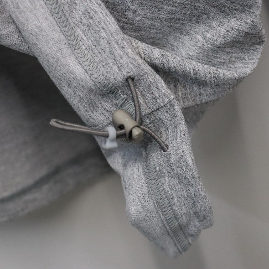 TECH DRAWSTRING TEE L/S #HEATHER GRAY [BE-31026W]