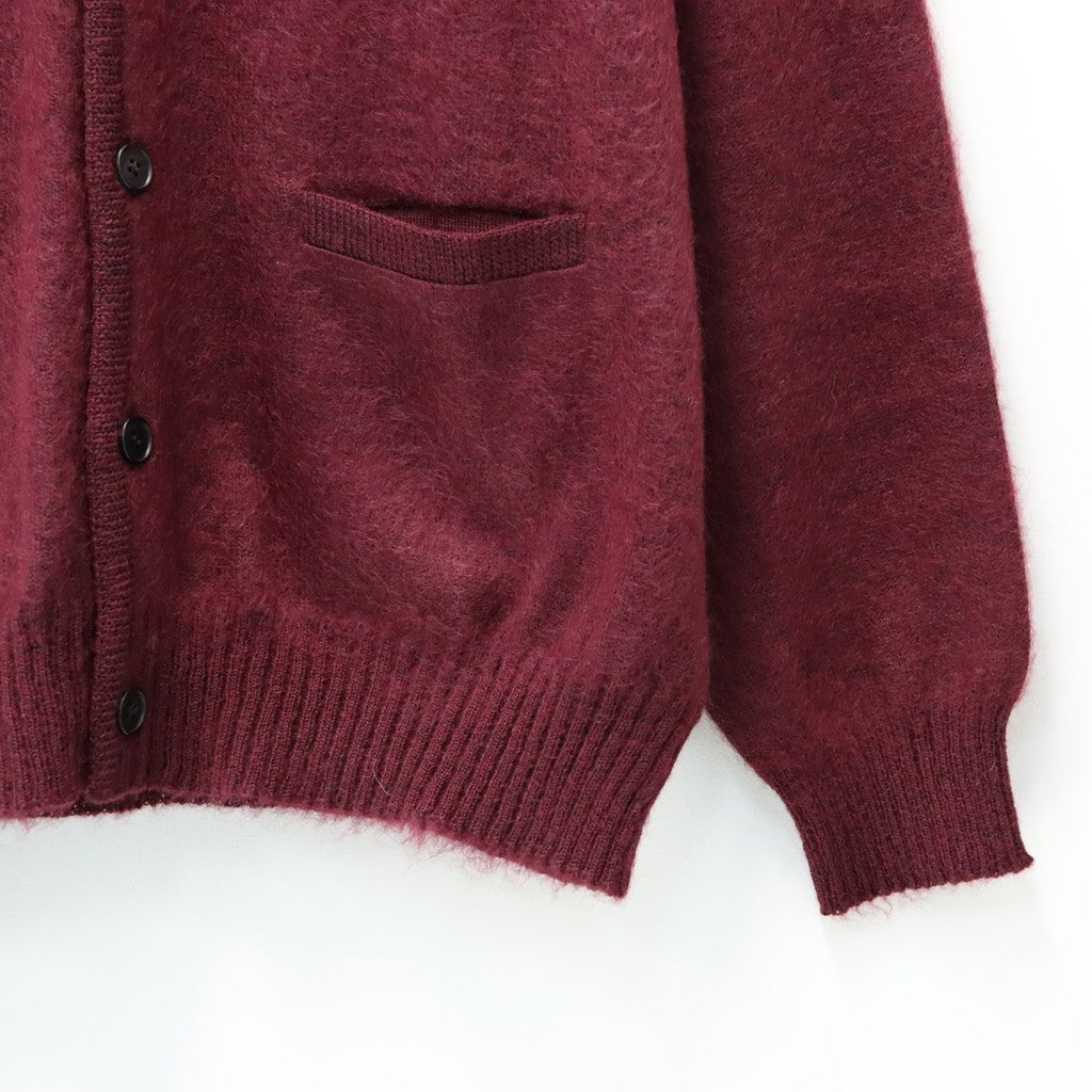 MOHAIR CARDIGAN #BURGUNDY [26FW-WMK-KN09]