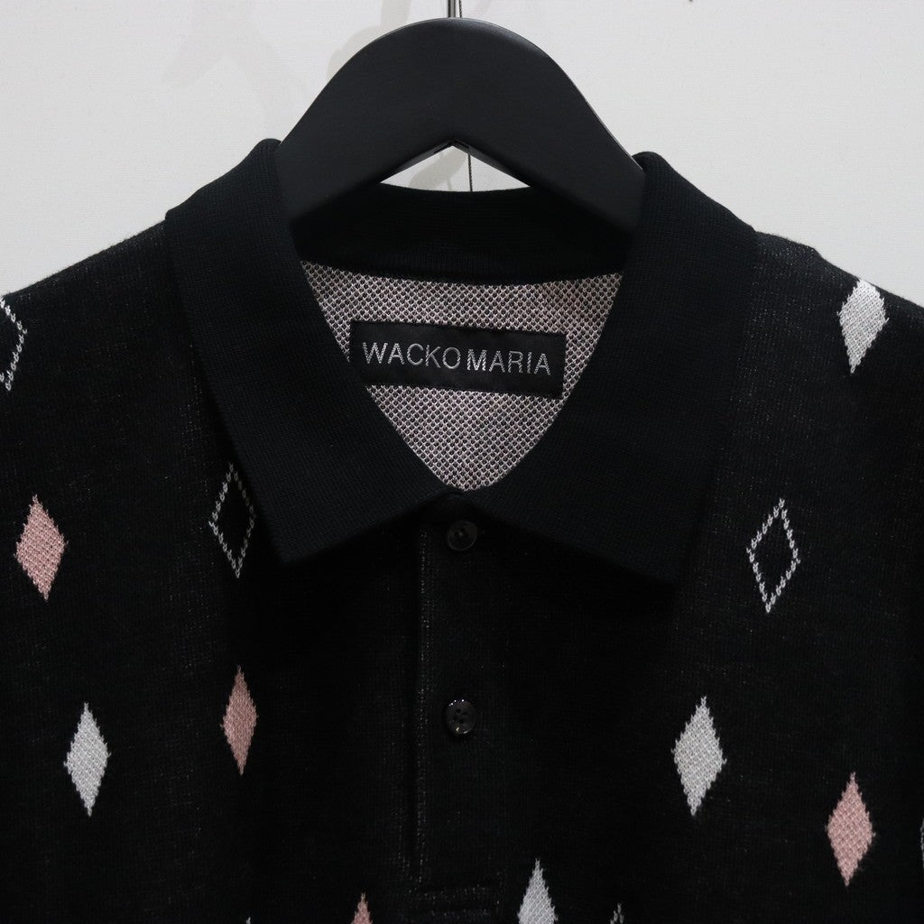 DIAMOND KNIT POLO SHIRT #BLACK [25SS-WMK-KN21]