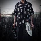 葛飾北斎 | S/S HAWAIIAN SHIRT #BLACK [HOKUSAI-WM-HI01]