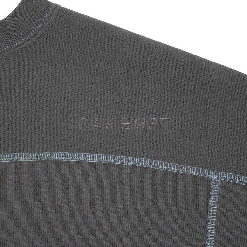 CREW NECK DBL KNIT LONG SLEEVE #CHARCOAL [CES26CS22]