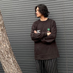 Namedama | HIGHTIMES | CREW NECK LONG SLEEVE T-SHIRT #BLACK [NMD-HIGHTIMES-WM-LT01]