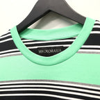 STRIPED CREW NECK LONG SLEEVE T-SHIRT ( TYPE-3 ) #GREEN [26SSE-WMT-LT03]