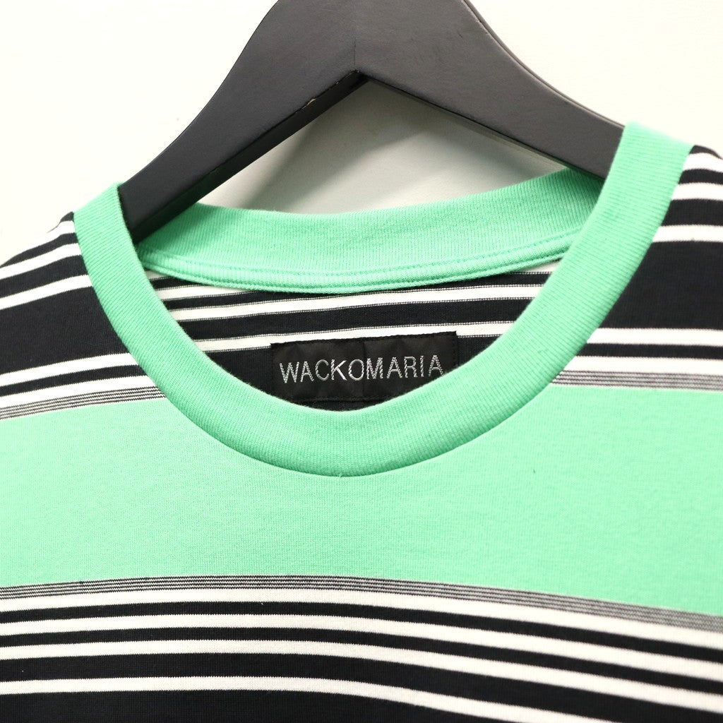 STRIPED CREW NECK LONG SLEEVE T-SHIRT ( TYPE-3 ) #GREEN [26SSE-WMT-LT03]