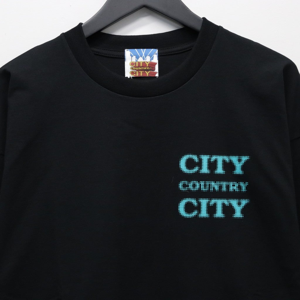 COTTON L/S T-SHIRT_CITY COUNTRY CITY #BLACK [CCC-261T002]