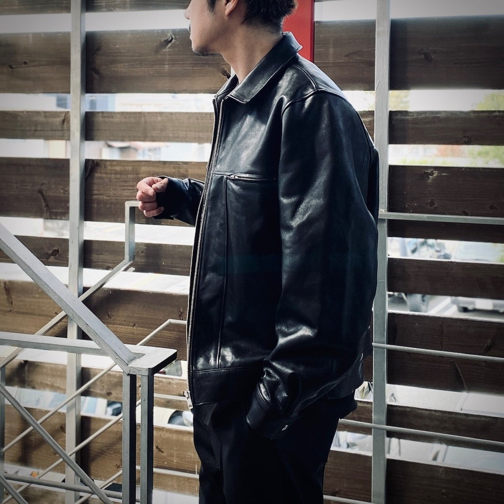 LEATHER JACKET #BLACK [25SS-WMO-BL01]