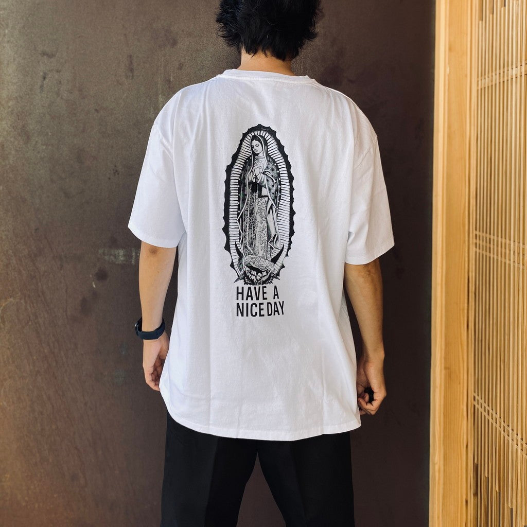 WASHED HEAVY WEIGHT CREW NECK T-SHIRT ( TYPE-1 ) #WHITE/BLACK [26FWE-WMT-WT01]