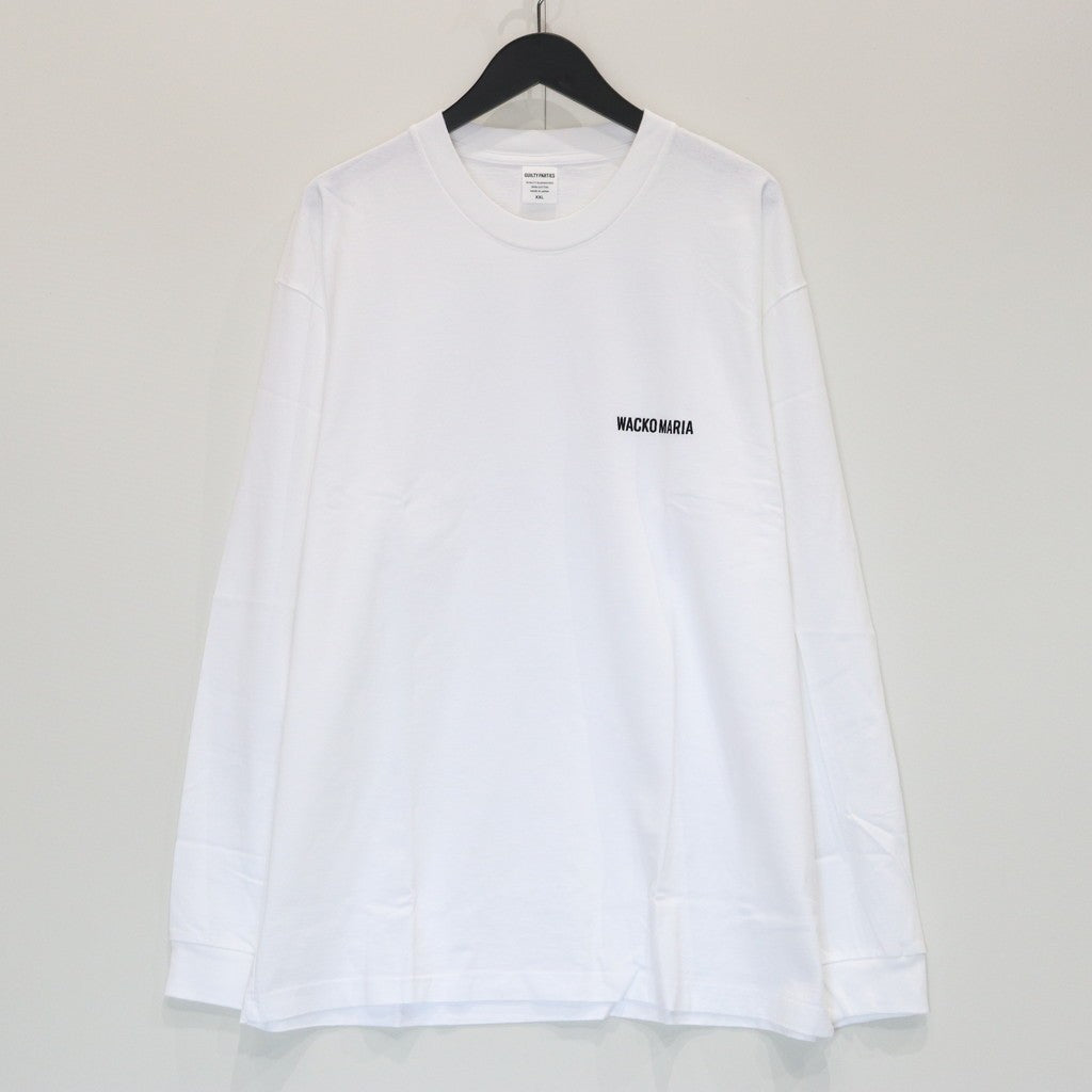 水洗重磅圓領長袖T卹 #白色 [25FWE-WMT-LT01]