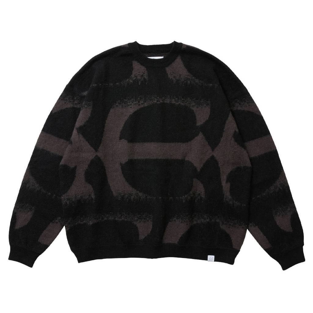 PATTERN MOHAIR KNIT #Black [26FW_KN01]