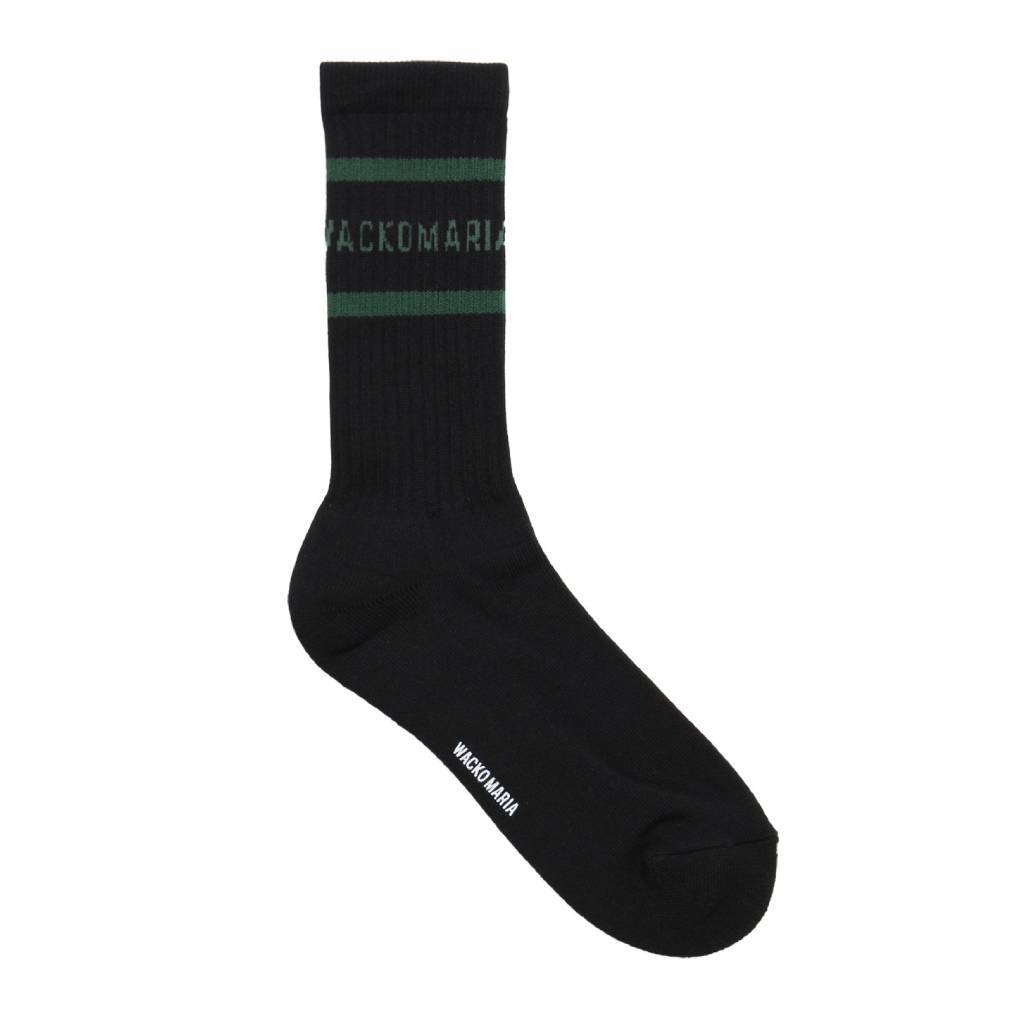 SKATER SOCKS ( TYPE-2 ) #BLACK-GREEN [25FW-WMA-SO02]