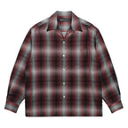 OMBRE CHECK OPEN COLLAR SHIRT L/S ( TYPE-1 ) #RED [26FWE-WMS-OC01]